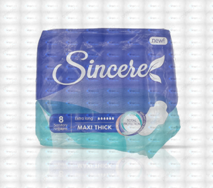 Sincere Maxi Thick Extra Long Sanitary Napkins 8Pcs