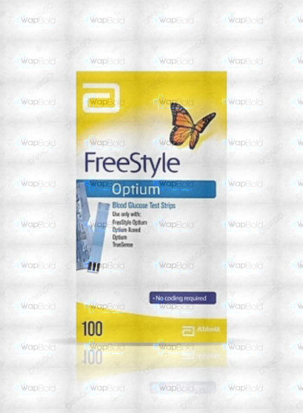 Freestyle Optium Blood Glucose Test Strips (Box = 100 Test Strips)