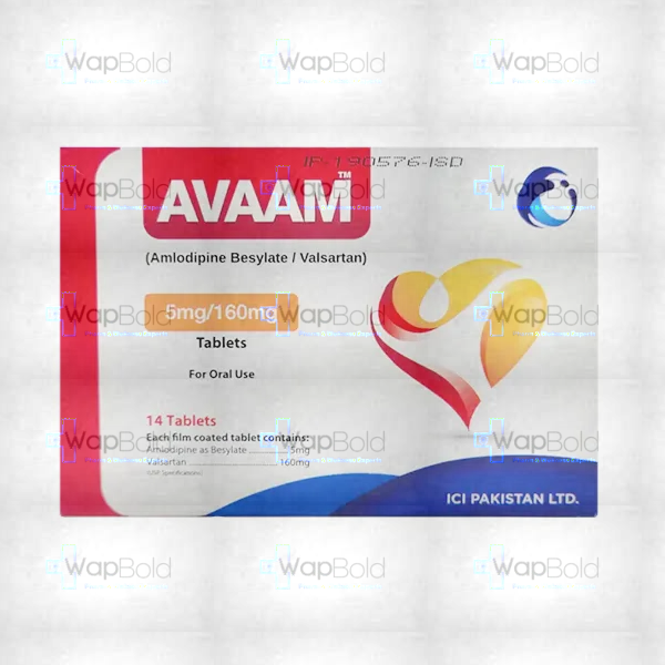 avaam-5mg-160mg-tablets-14s.webp Avaam Tablets 5Mg/160Mg (1 Strip = 7 Tablets)