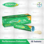 Berocca Performance Orange - Multivitamin - Performance Enhancer Effervescent Tablets (1 Bottle = 15 Tablets)
