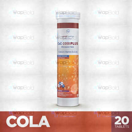 Cac-1000 Plus Effervescent Cola Flavor Tablets (1 Bottle = 20 Tablets)