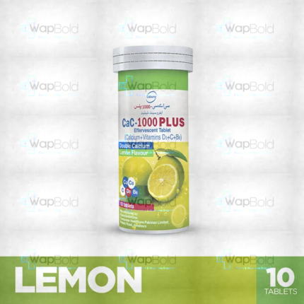 Cac-1000 Plus Effervescent Lemon Flavor Tablets (1 Bottle = 10 Tablets)
