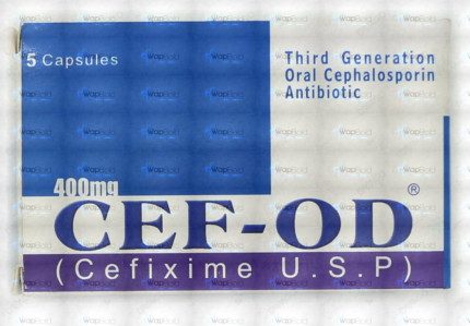 Cef-Od Capsules 400Mg (1 Box = 1 Strip)(1 Strip = 5 Capsules)