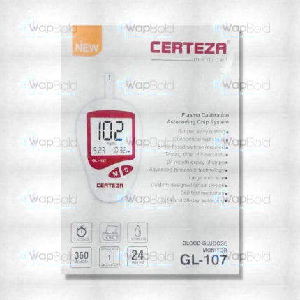 Certeza Glucose Meter Gl-107 With 50 Strips