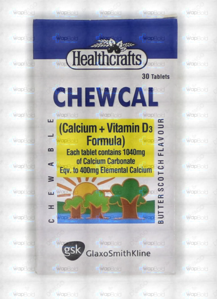 Chewcal Tablets 400Mg/100Iu (1 Bottle = 30 Tablets)