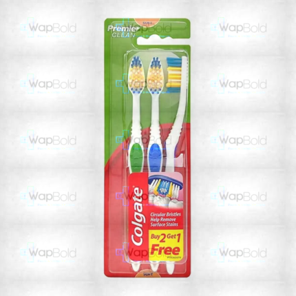 Colgate Premier Clean Toothbrush - Triple Pack (Soft)