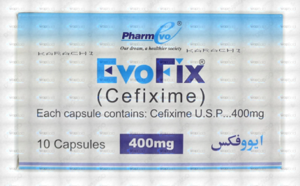 Evofix Capsules 400Mg (1 Box = 1 Strip)(1 Strip = 10 Capsules)