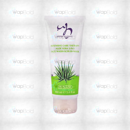 Hemani Intensive Care Therapy Aloe Vera 3 In 1 Face Wash + Scrub + Mask Deep Cleansing With Natural Beads 100Ml