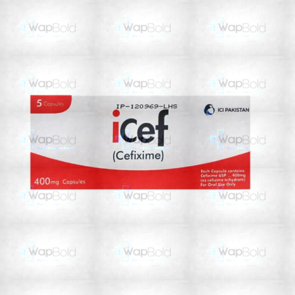 Icef Capsules 400Mg (1 Box = 1 Strip)(1 Strip = 5 Capsules)