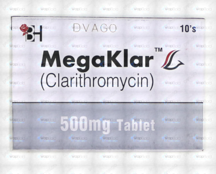 Megaklar Tablets 500Mg (1 Box = 1 Strip)(1 Strip = 10 Tablets)