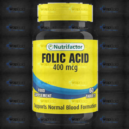 Nutrifactor Folic Acid Tablets 400Mcg (1 Bottle = 60 Tablets)