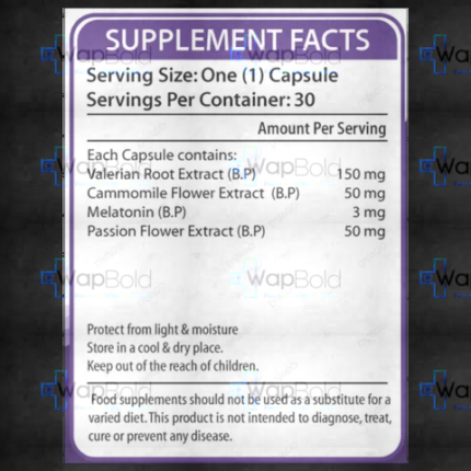 Nutrifactor Sleep Well Capsules (1 Bottle = 30 Capsules)