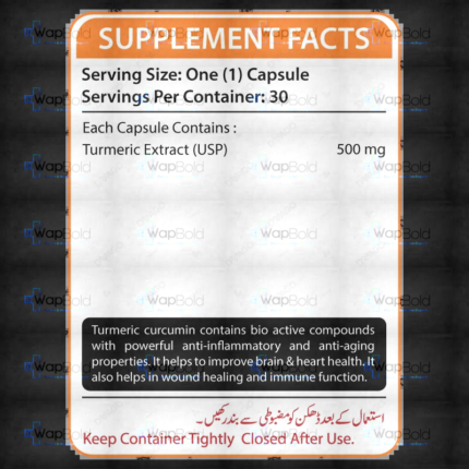 Nutrifactor Turmeric Curcumin Tablets (1 Bottle = 20 Tablets)