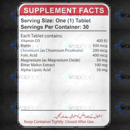 Nutrifactor Glyzon Plus Tablets (1 Bottle = 30 Tablets)