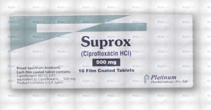 Suprox Tablets 500Mg (1 Box = 1 Strip)(1 Strip = 10 Tablets)