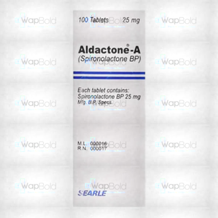 Aldactone-A Tablets 25Mg (1 Bottle = 100 Tablets)