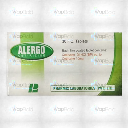 Alergo Tablets 10Mg (1 Box = 3 Strips) (1 Strip = 10 Tablets)