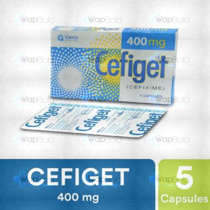 Cefiget Capsules 400Mg (1 Box = 1 Strip)(1 Strip = 5 Capsules)