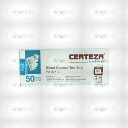 Certeza Blood Glucose Test Strips (Box = 50 Strips)