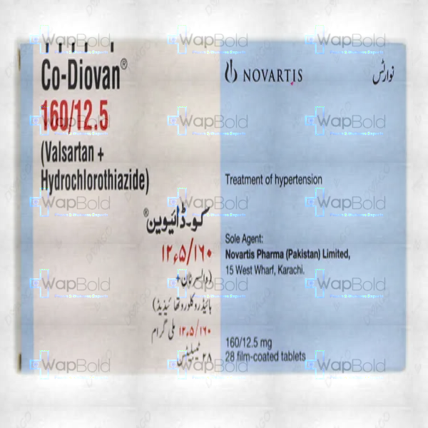 co-diovan-tablets-16012-5-mg-14s.webp Co-Diovan Tablets 160Mg/12.5Mg (1 Box = 2 Strips) (1 Strip = 14 Tablets)