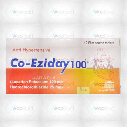 Co-Eziday Tablets 100Mg/25Mg (1 Box = 1 Strip)(1 Strip = 10 Tablets)