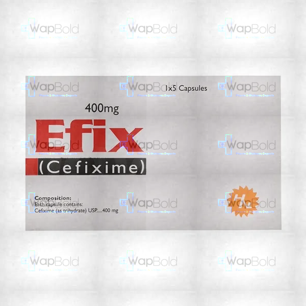 efix-400-mg-5-capsules.webp Efix Capsules 400Mg (1 Box = 1 Strip)(1 Strip = 5 Capsules)