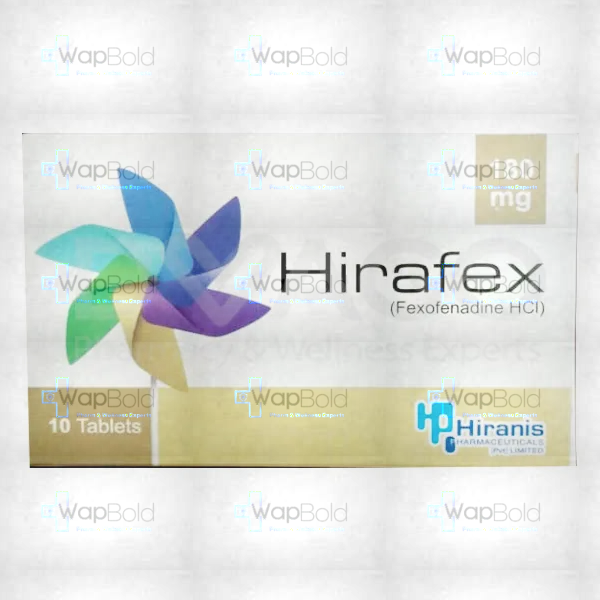 hirafex-180mg-tablets-10s.webp Hirafex Tablets 180Mg (1 Box = 1 Strip)(1 Strip = 10 Tablets)