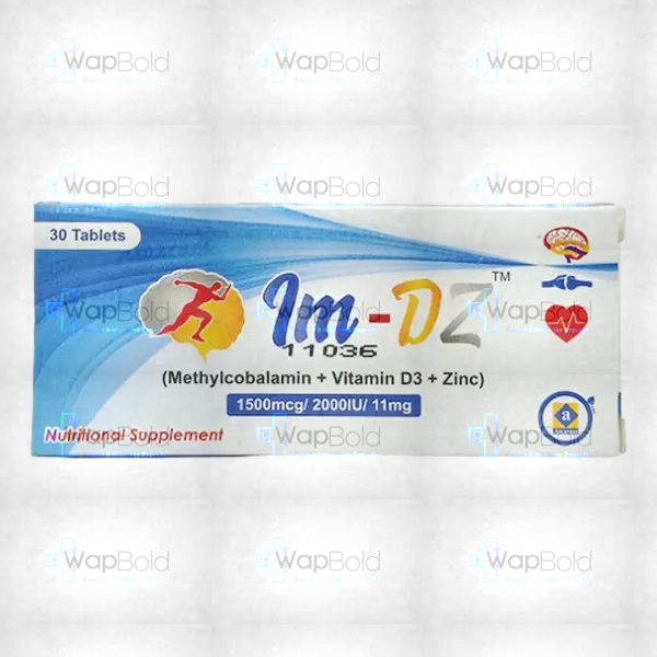 imp-dz-30s-tab.webp Imp-Dz Tablets (1 Box = 3 Strips) (1 Strip = 10 Tablets)