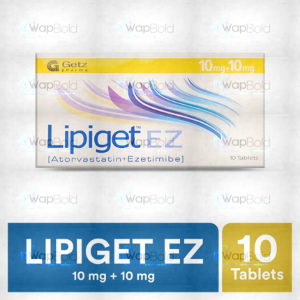 Lipiget Ez Tablets 10Mg/10Mg (1 Box = 1 Strip)(1 Strip = 10 Tablets)