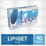 Lipiget Tablets 10Mg (1 Box = 1 Strip)(1 Strip = 10 Tablets)