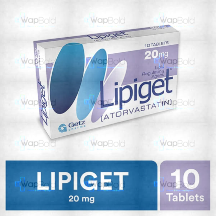 Lipiget Tablets 20Mg (1 Box = 1 Strip)(1 Strip = 10 Tablets)