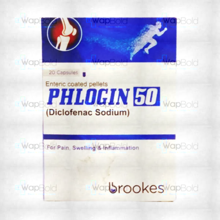 Phlogin Capsules 50Mg (1 Box = 2 Strips) (1 Strip = 10 Capsules)