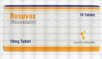 Rosuvax Tablets 10Mg (1 Box = 1 Strip)(1 Strip = 10 Tablets)