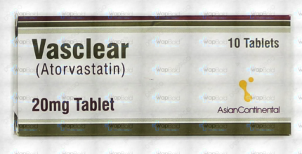 Vasclear Tablets 20Mg (1 Box = 1 Strip)(1 Strip = 10 Tablets)