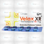 Velax Xr Tablets 75Mg (1 Box = 1 Strip)(1 Strip = 10 Tablets)