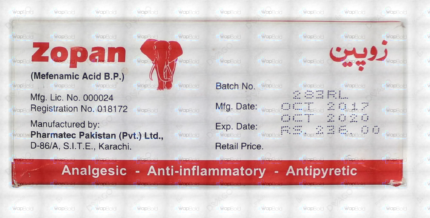 Zopan Tablets 250Mg (1 Strip = 10 Tablets)